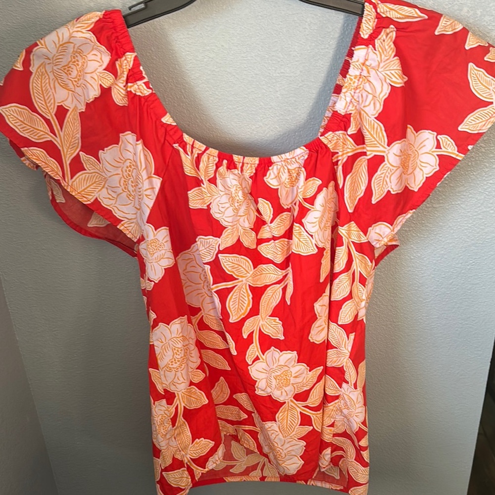 SugarLips Lilo Tropics Swazi Flutter Sleeve Top - Picture 5 of 6